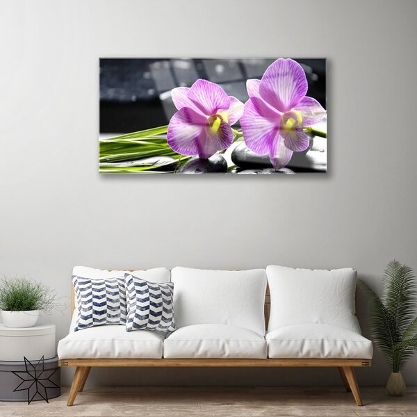 Quadro su vetro Fiori Pianta naturale 100x50 cm 2 appendini
