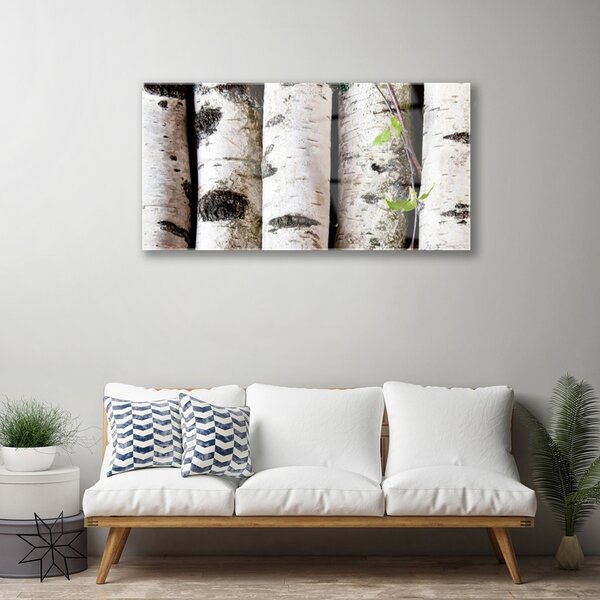 Quadro in vetro Alberi della natura 100x50 cm 2 appendini