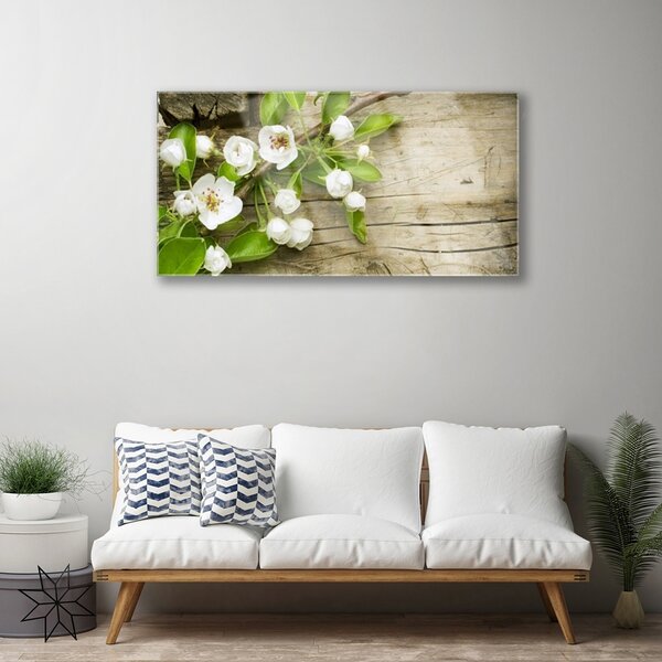 Quadro su vetro Fiori Pianta naturale 100x50 cm 2 appendini