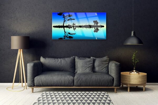 Quadro di vetro Grafica astratta 100x50 cm 2 appendini