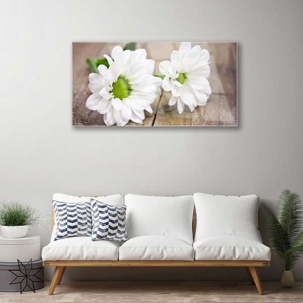 Quadro in vetro Fiori Pianta naturale 100x50 cm 2 appendini