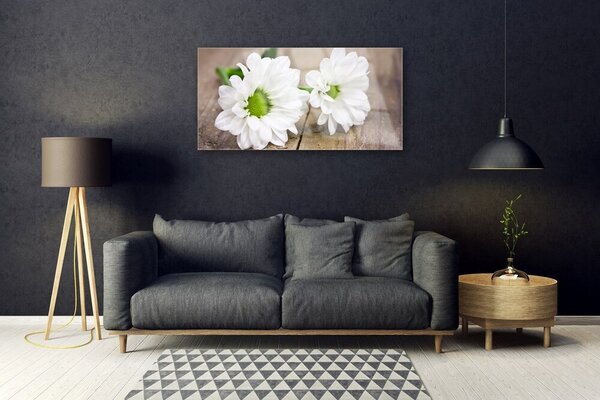 Quadro in vetro Fiori Pianta naturale 100x50 cm 2 appendini