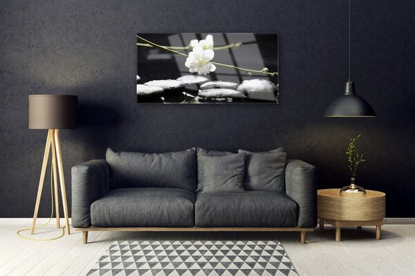 Quadro in vetro Ramo dei fiori 100x50 cm 2 appendini