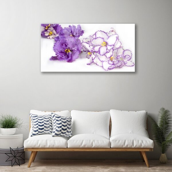 Quadro in vetro Fiore Pianta naturale 100x50 cm 2 appendini