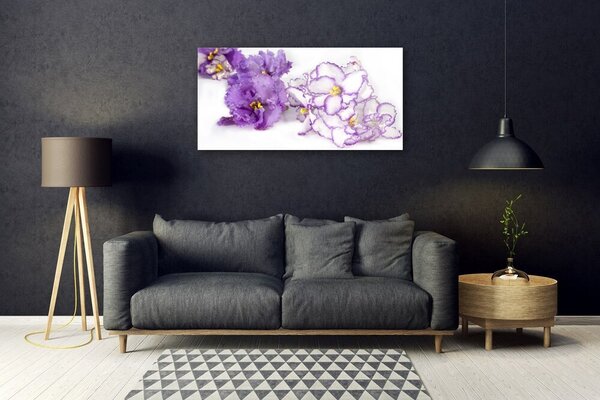 Quadro in vetro Fiore Pianta naturale 100x50 cm 2 appendini