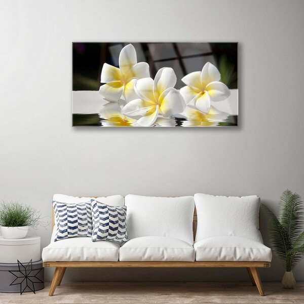 Quadro in vetro Fiori Pianta naturale 100x50 cm 2 appendini