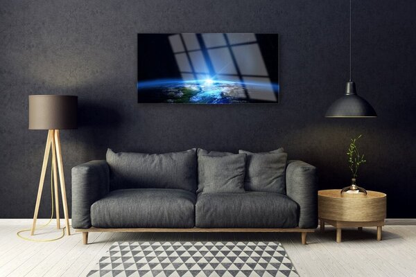 Quadro vetro Universo dell'astrazione 100x50 cm 2 appendini
