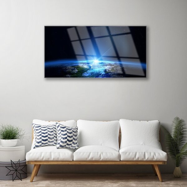 Quadro vetro Universo dell'astrazione 100x50 cm 2 appendini
