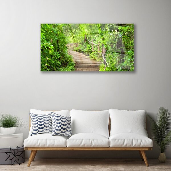 Quadro di vetro Scale Natura 100x50 cm 2 appendini