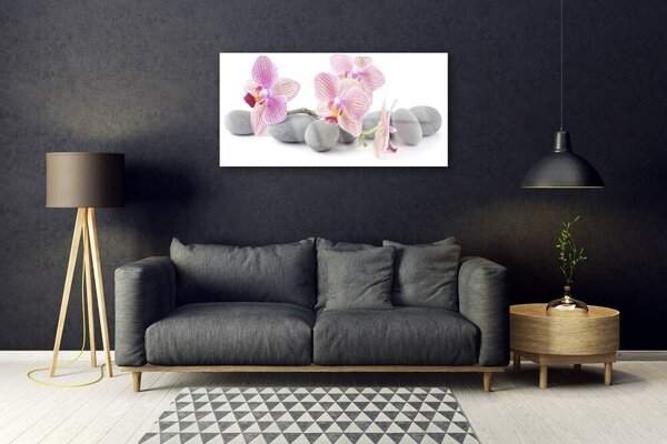 Quadro su vetro Pietre Albero Pianta 100x50 cm 2 appendini