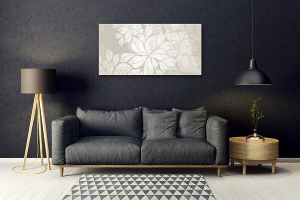Quadro vetro Fiori Arte vegetale 100x50 cm 2 appendini