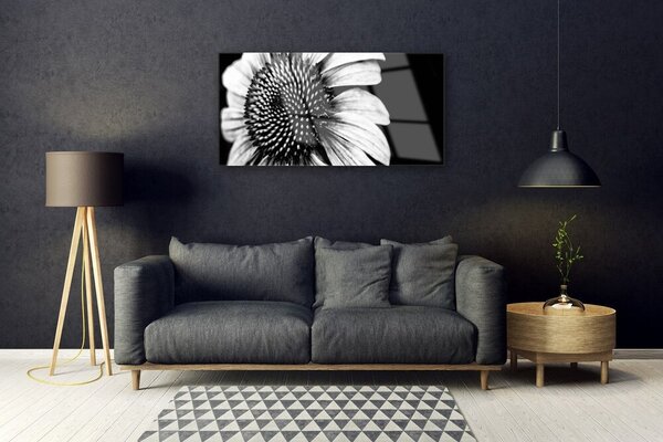 Quadro di vetro Fiore Pianta naturale 100x50 cm 2 appendini