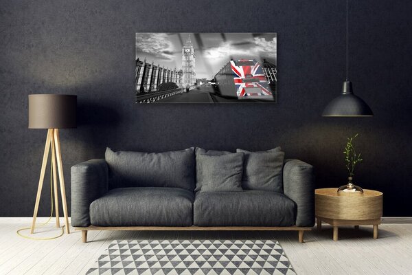 Quadro vetro Architettura della città 100x50 cm 2 appendini