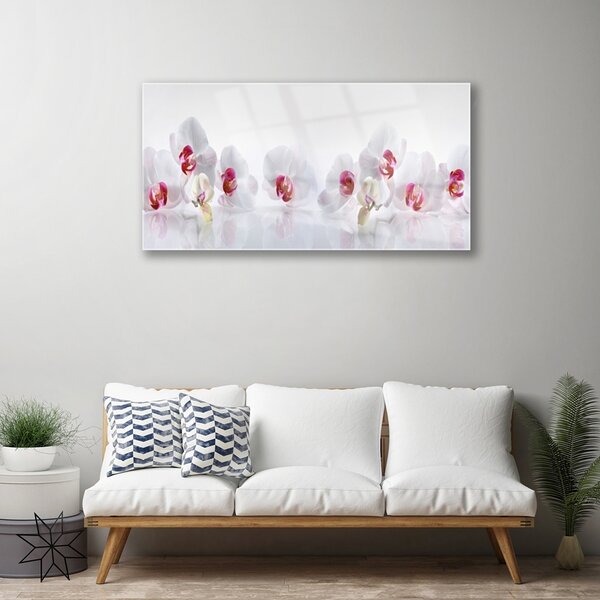 Quadro in vetro Fiori Pianta naturale 100x50 cm 2 appendini