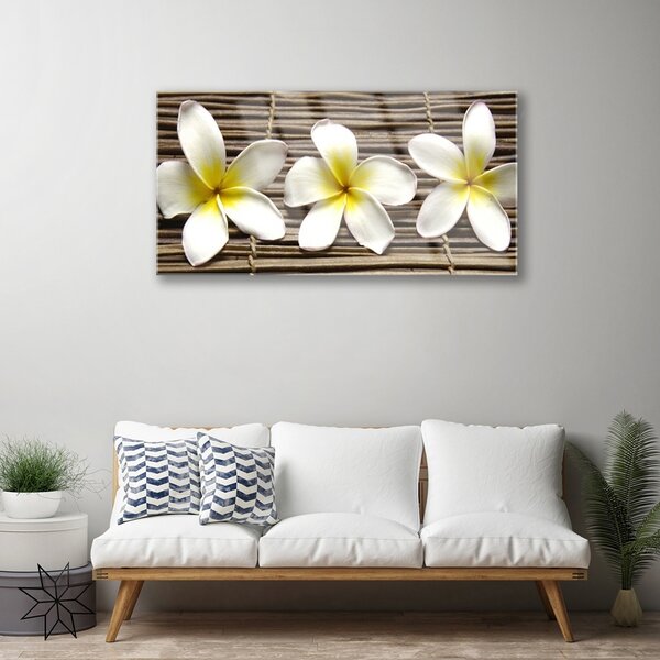 Quadro vetro Fiori Pianta naturale 100x50 cm 2 appendini