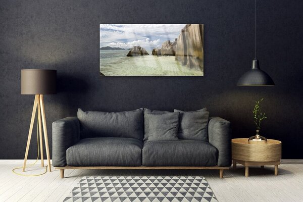 Quadro vetro Paesaggio roccioso 100x50 cm 2 appendini