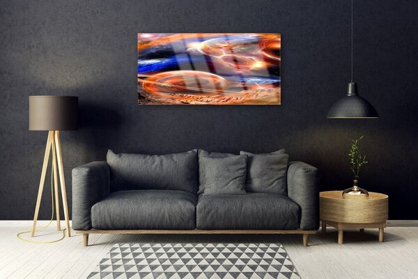 Quadro di vetro Universo dell'astrazione 100x50 cm 2 appendini