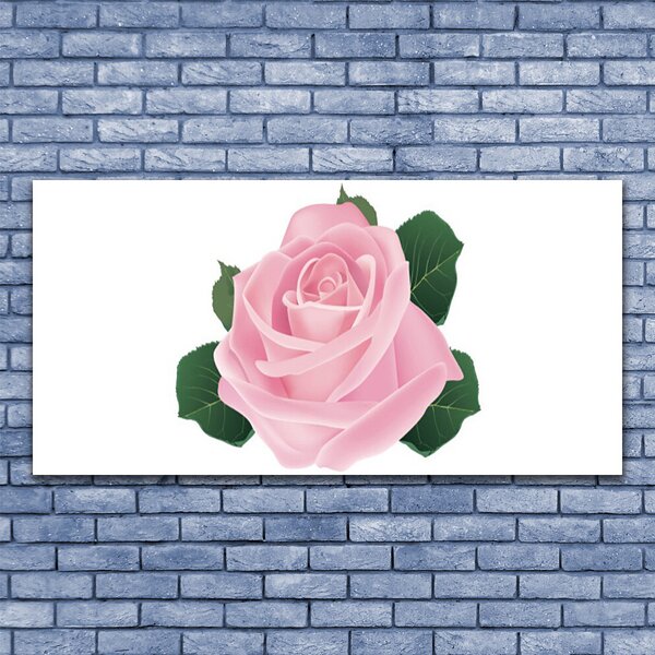 Quadro stampa su tela Natura della pianta del fiore della rosa 100x50 cm