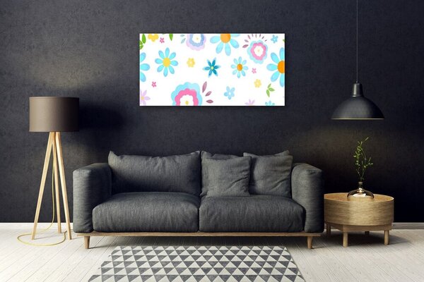 Quadro vetro Fiori Pianta naturale 100x50 cm 2 appendini