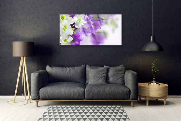 Quadro vetro Fiori Pianta naturale 100x50 cm 2 appendini