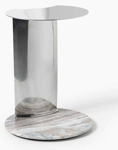 Tavolino rotondo con base in marmo Kerrington