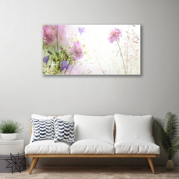 Quadro su vetro Fiori Pianta naturale 100x50 cm 2 appendini