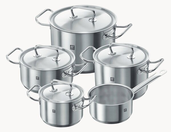 Batteria di pentole in acciaio inossidabile Twin Classic, set da 5