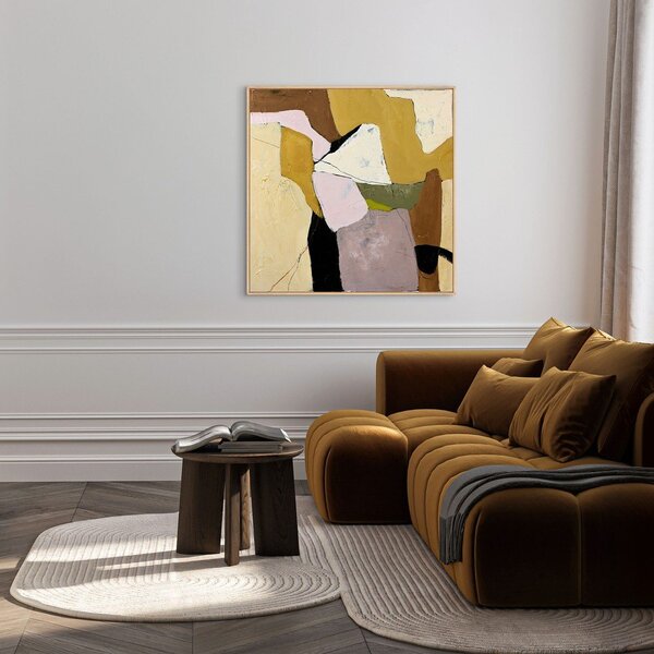 Dipinto dipinto a mano con cornice inclusa/dipinto su tela 101x101 cm Featured – Malerifabrikken
