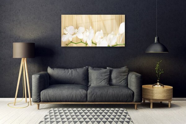 Quadro di vetro Fiori Pianta naturale 100x50 cm 2 appendini