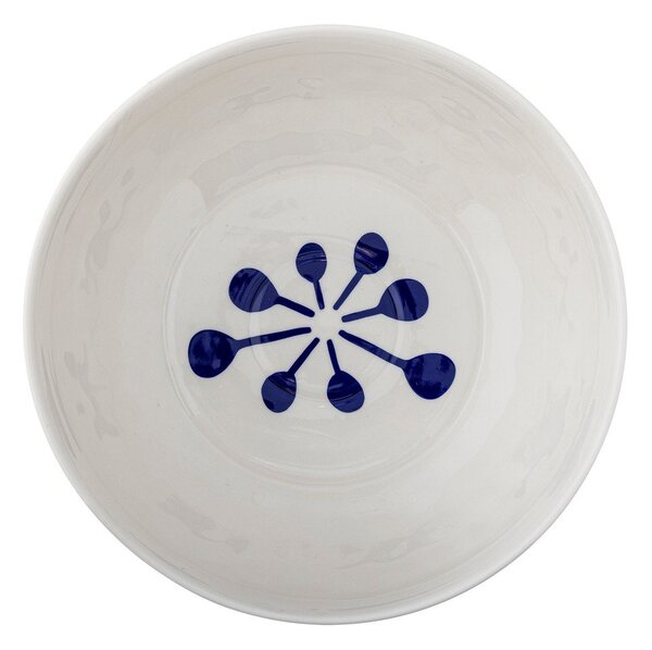 Ciotola bianca/blu in ceramica ø 28 cm Linora – Bloomingville