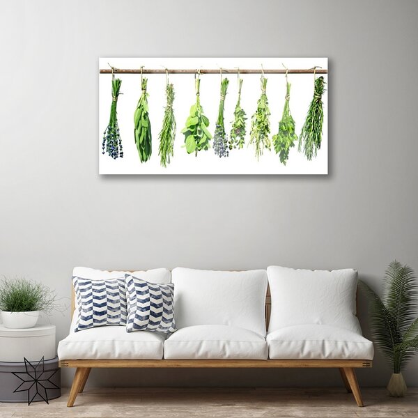 Quadro su vetro Fiori Pianta naturale 100x50 cm 2 appendini