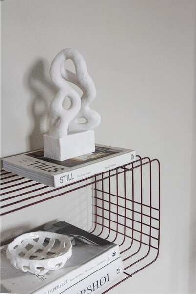 Mensola burgundy in metallo con ripiani multipli 70 cm Wire – Mette Ditmer Denmark