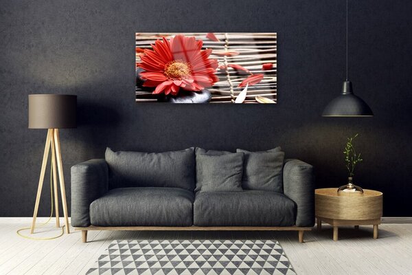 Quadro in vetro Fiore Pianta naturale 100x50 cm 2 appendini
