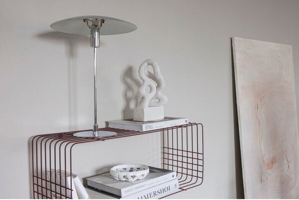 Mensola burgundy in metallo con ripiani multipli 70 cm Wire – Mette Ditmer Denmark