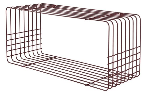Mensola burgundy in metallo con ripiani multipli 70 cm Wire – Mette Ditmer Denmark