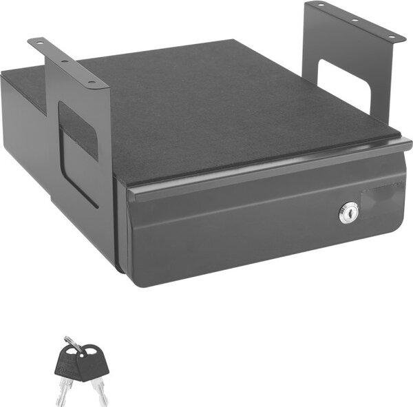Cassetto sotto la scrivania con ripiano 365x335x185 mm - Organizzatore sotto la scrivania - Accessori per ufficio salvaspazio - Struttura resistente e robusta