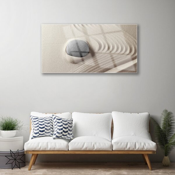 Quadro vetro Arte della pietra arenaria 100x50 cm 2 appendini
