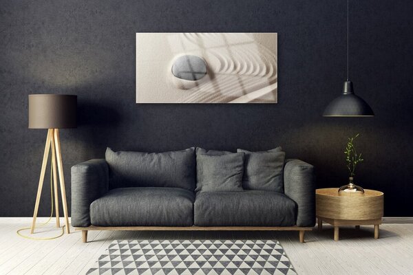 Quadro vetro Arte della pietra arenaria 100x50 cm 2 appendini
