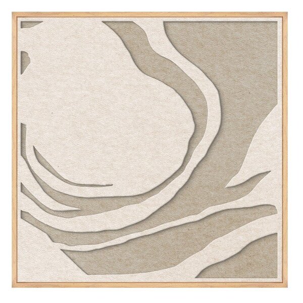 Dipinto in 3D con cornice inclusa/fonoassorbente 62x62 cm Silent Whisper 1 – Malerifabrikken