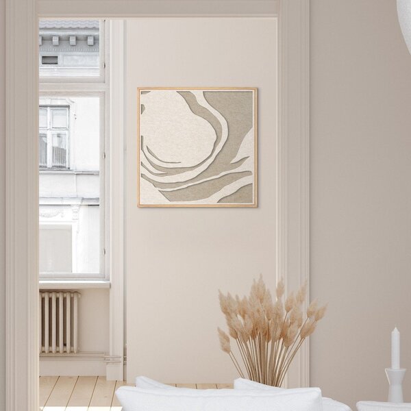 Dipinto in 3D con cornice inclusa/fonoassorbente 62x62 cm Silent Whisper 1 – Malerifabrikken