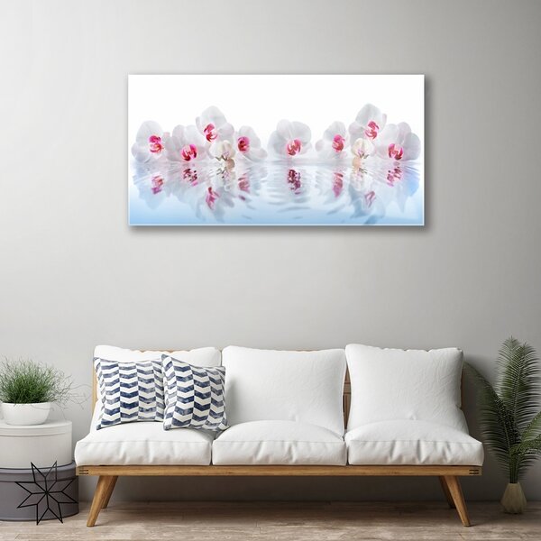 Quadro di vetro Fiori Pianta Natura Arte 100x50 cm 2 appendini