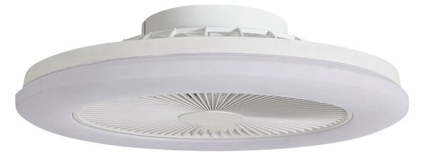 Ventilatore da soffitto LED Vedin, Ø 45 cm, RGBW, dimmerabile, bianco, CC - Lindby, Vedin, dimmerabile, Bianco, Soggiorno, Plastica, Moderno
