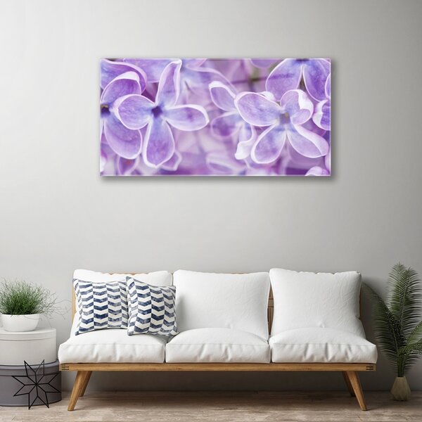 Quadro di vetro Fiori Pianta naturale 100x50 cm 2 appendini