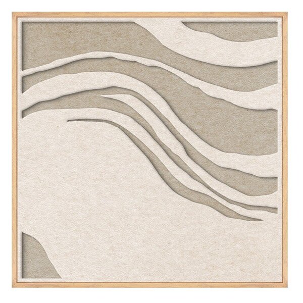 Dipinto in 3D con cornice inclusa/fonoassorbente 62x62 cm Sacred Silence 2 – Malerifabrikken