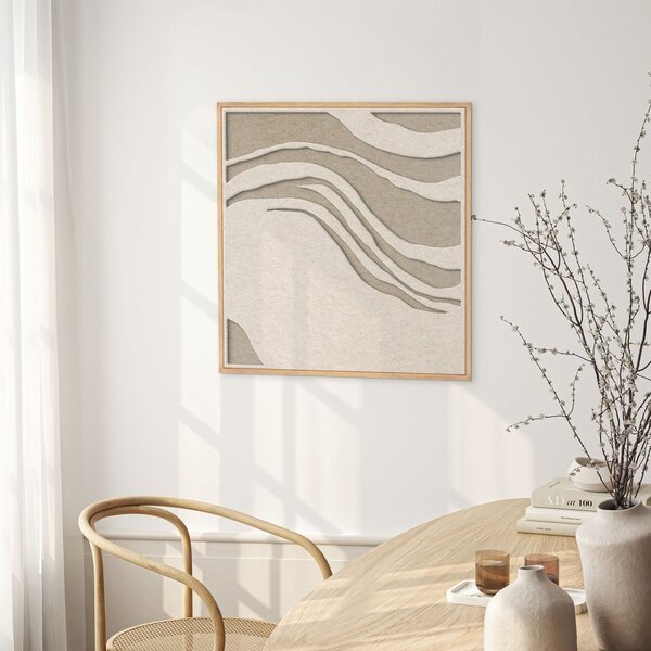 Dipinto in 3D con cornice inclusa/fonoassorbente 62x62 cm Sacred Silence 2 – Malerifabrikken