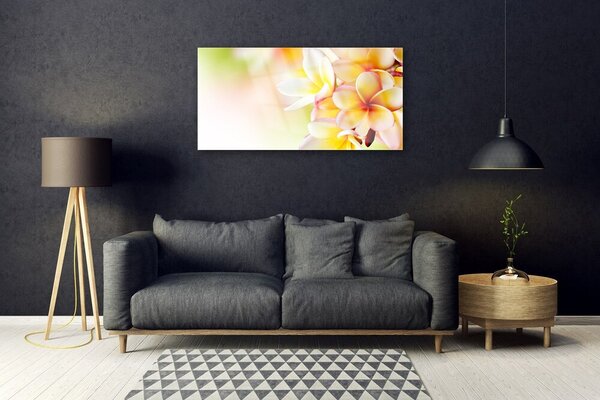 Quadro in vetro Fiori Pianta naturale 100x50 cm 2 appendini