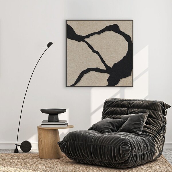 Dipinto in 3D con cornice inclusa/fonoassorbente 102x102 cm Quiet Friction 1 – Malerifabrikken