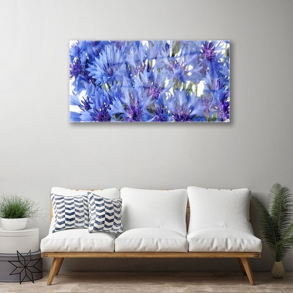 Quadro vetro Fiori Pianta naturale 100x50 cm 2 appendini