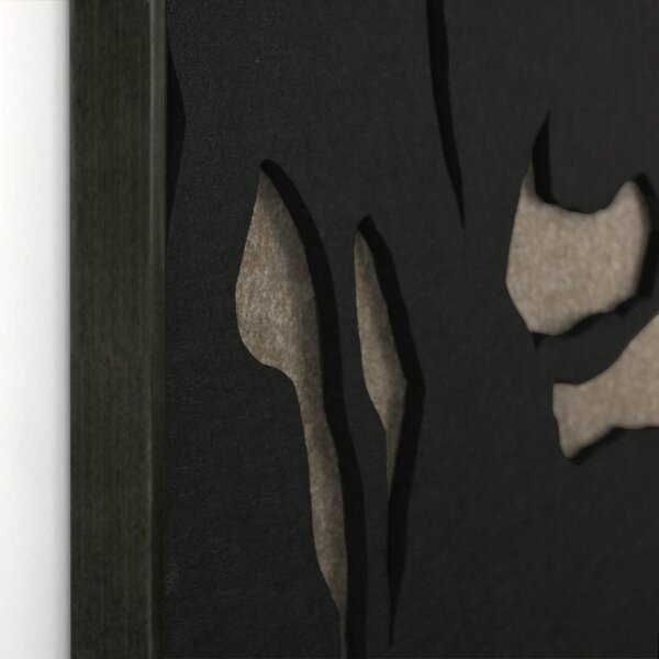 Dipinto in 3D con cornice inclusa/fonoassorbente 90x120 cm Silent Shadows 1 – Malerifabrikken