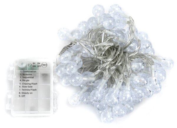 Aigostar - Catena luminosa natalizia LED da esterno 100 LED/8 funzioni/3xAA/10,3 m/IP44/multicolore